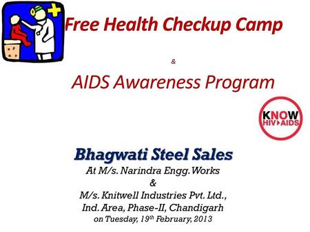 Free Health Checkup Camp & AIDS Awareness Program