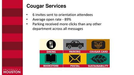 Cougar Services 6 invites sent to orientation attendees