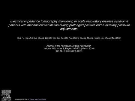 Electrical impedance tomography monitoring in acute respiratory distress syndrome patients with mechanical ventilation during prolonged positive end-expiratory.