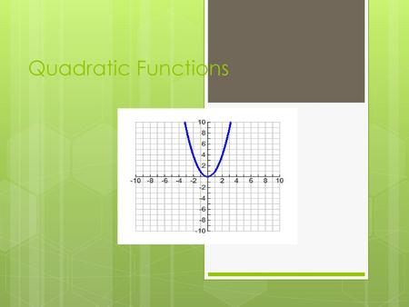 Quadratic Functions.