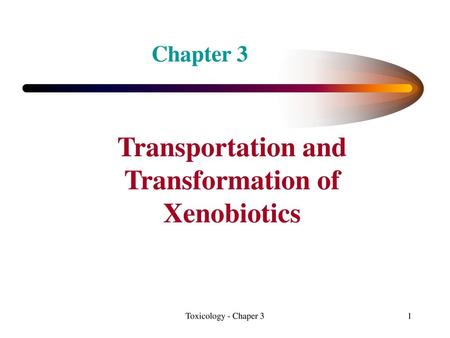 Transportation and Transformation of Xenobiotics