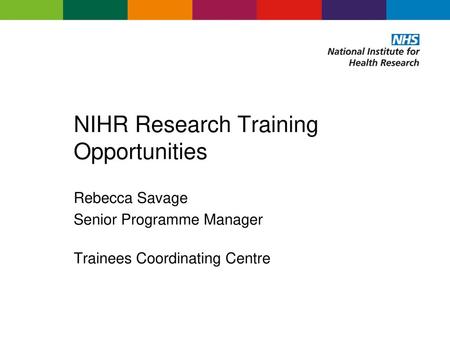 NIHR Research Training Opportunities