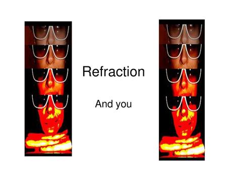 Refraction And you.