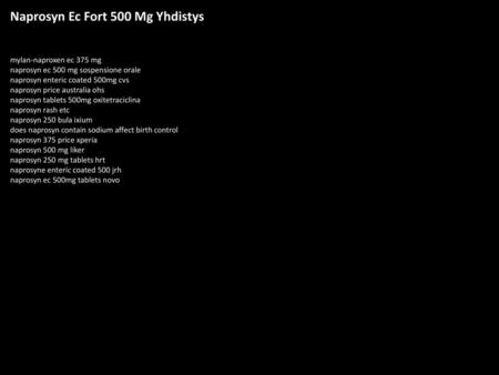 Naprosyn Ec Fort 500 Mg Yhdistys