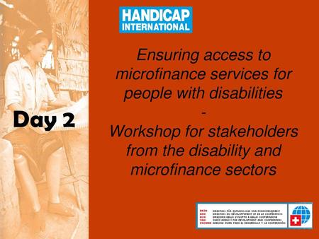 Ensuring access to microfinance services for people with disabilities