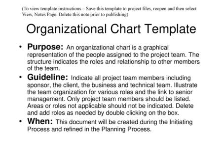 Organizational Chart Template