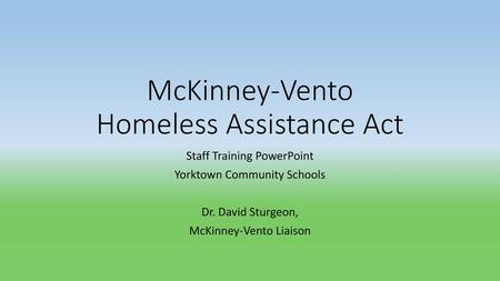 McKinney-Vento Homeless Assistance Act