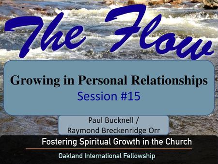 Growing in Personal Relationships