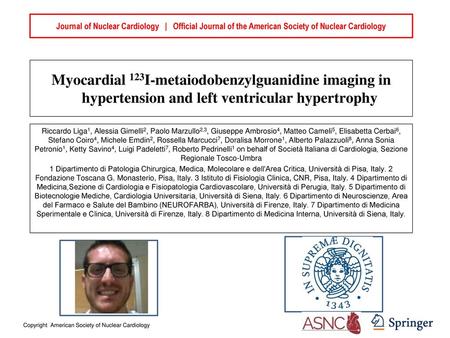 Journal of Nuclear Cardiology | Official Journal of the American Society of Nuclear Cardiology Myocardial 123I-metaiodobenzylguanidine imaging in hypertension.