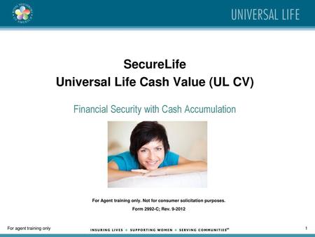 SecureLife Universal Life Cash Value (UL CV)