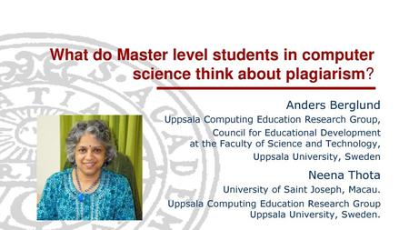 Anders Berglund Uppsala Computing Education Research Group,