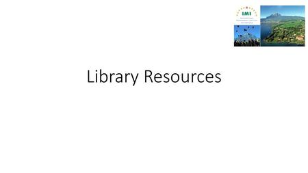 Library Resources.