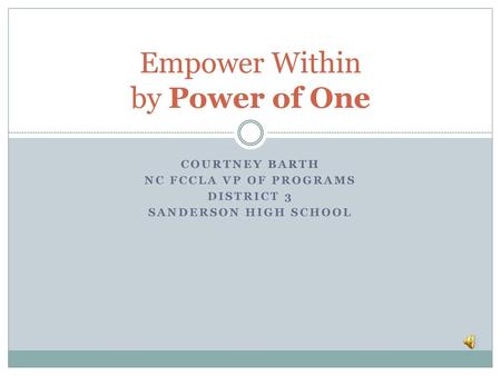 Empower Within by Power of One