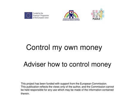 Adviser how to control money