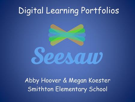 Digital Learning Portfolios