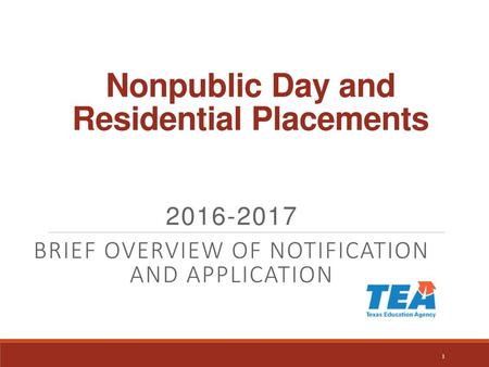 Nonpublic Day and Residential Placements