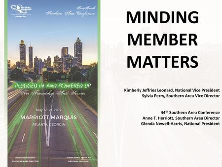 MINDING MEMBER MATTERS