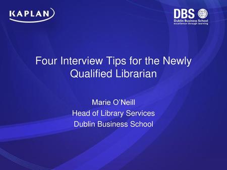 Four Interview Tips for the Newly Qualified Librarian