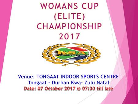 WOMANS CUP (ELITE) CHAMPIONSHIP 2017