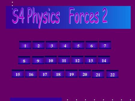 S4 Physics Forces 2 1 2 3 4 5 6 7 8 9 10 11 12 13 14 15 16 17 18 19 20 21 22.