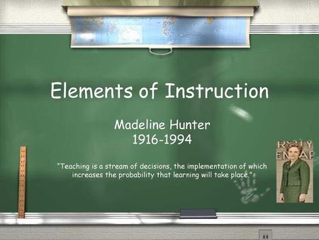 Elements of Instruction