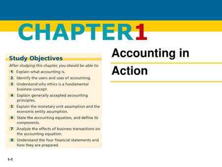 CHAPTER1 Accounting in Action.