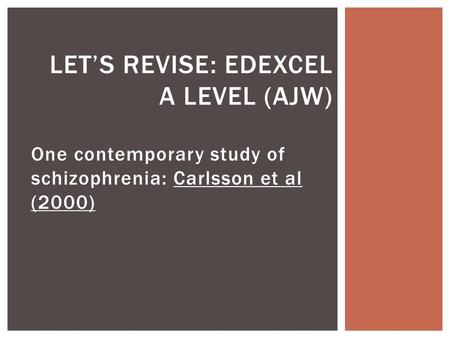 Let’s Revise: Edexcel A Level (AJW)