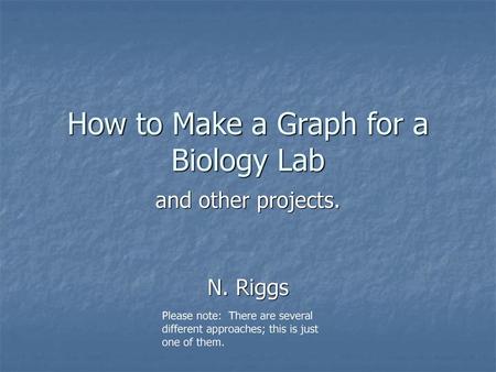 How to Make a Graph for a Biology Lab