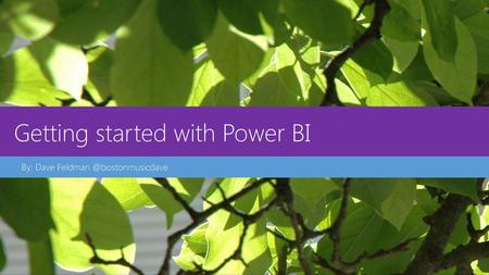 Getting started with Power BI