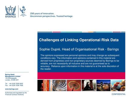 Challenges of Linking Operational Risk Data