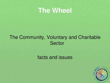 The Community, Voluntary and Charitable Sector