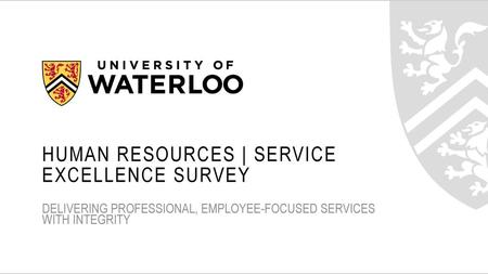 HUMAN RESOURCES | SERVICE EXCELLENCE SURVEY