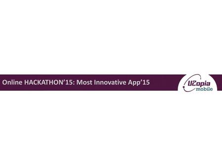 Online HACKATHON’15: Most Innovative App’15