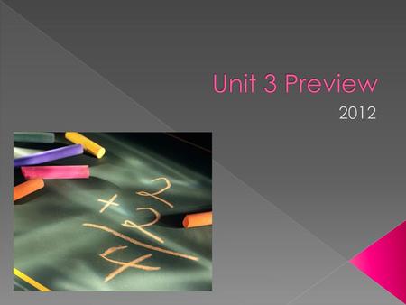 Unit 3 Preview 2012.