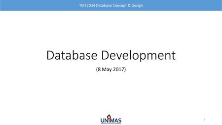 Database Development (8 May 2017).