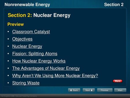 Section 2: Nuclear Energy