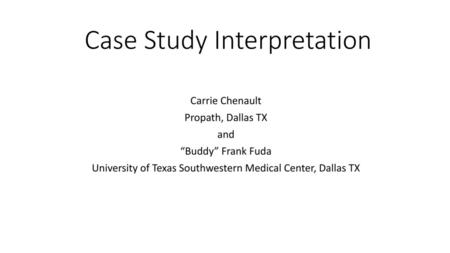 Case Study Interpretation