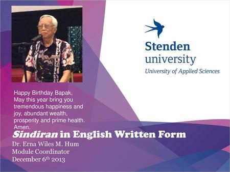 Sindiran in English Written Form