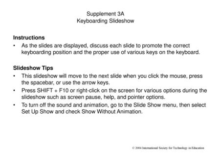 Keyboarding Slideshow