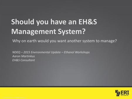 Should you have an EH&S Management System?