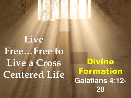 Divine Formation Galatians 4:12-20