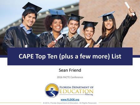 CAPE Top Ten (plus a few more) List