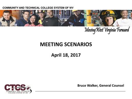 MEETING SCENARIOS April 18, 2017