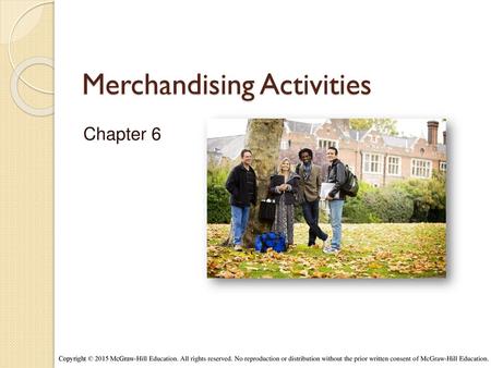 Merchandising Activities