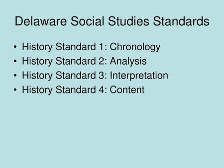 Delaware Social Studies Standards