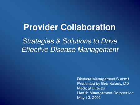 Provider Collaboration