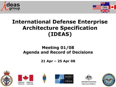 International Defense Enterprise Architecture Specification (IDEAS)