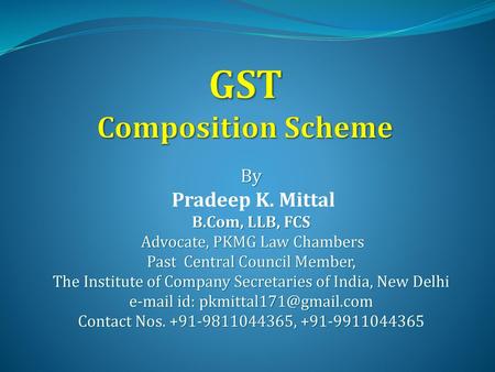 GST Composition Scheme