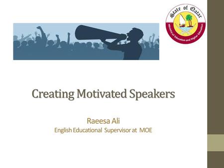 Learning Outcomes In this workshop, we will: *demonstrate the importance of teaching speaking. *discuss some common concerns on teaching speaking. *practice.