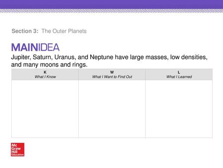 Section 3: The Outer Planets